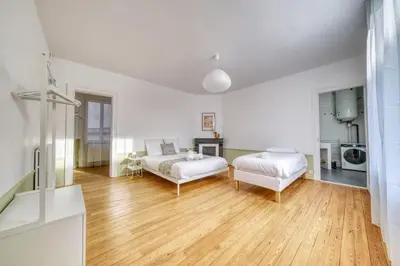 Un ou plusieurs lits dans un hébergement de l'établissement Aloe Vera - 3 chambres