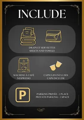 Certificat, récompense, panneau ou autre document affiché dans l'établissement Le nuage de la gare - Private parking