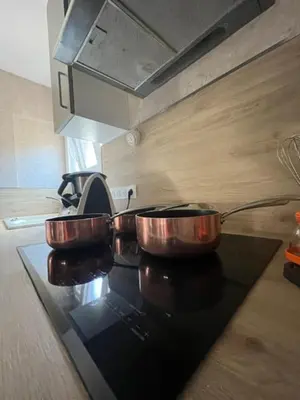 Cuisine ou kitchenette dans l'établissement Maison de Nathony