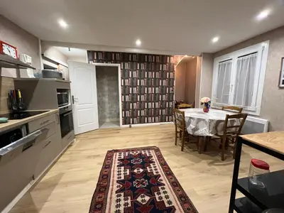 Cuisine ou kitchenette dans l'établissement Maison de Nathony