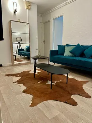 Coin salon dans l'établissement Appartement REIMS 3 chambres