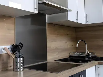 Cuisine ou kitchenette dans l'établissement Bel appartement avec jardin privé - Reims Centre