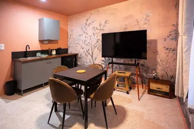 Cuisine ou kitchenette dans l'établissement Le Jardin Secret - Zen en Centre St-Quentin