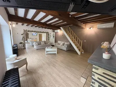 Coin salon dans l'établissement La ferme du bon vieux temps
