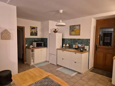 Cuisine ou kitchenette dans l'établissement Bienvenue Chez Papy