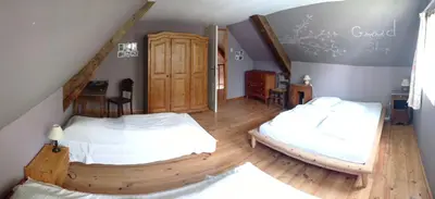 Un ou plusieurs lits dans un hébergement de l'établissement Gîte de la Gagée
