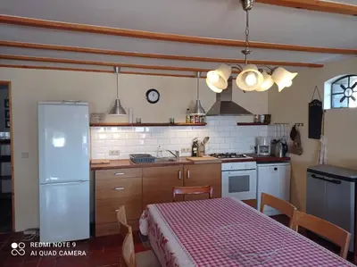 Cuisine ou kitchenette dans l'établissement Gîte de la Gagée