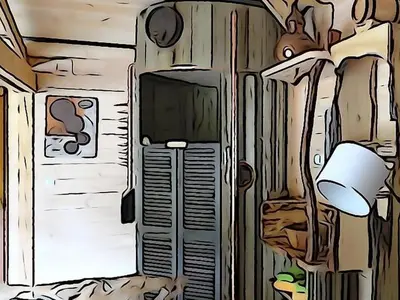 Plan de l'établissement Chalet 35m² avec terrasse à Cessières - API-1-52-1026