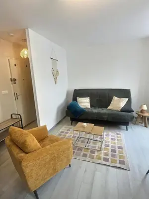 Coin salon dans l'établissement Studio Chill et Calme a REIMS ideal couples et professionnels
