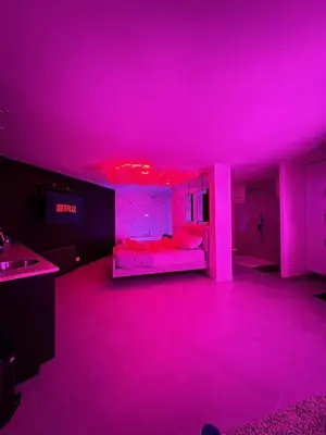 Télévision ou salle de divertissement dans l'établissement Cosy Love Room