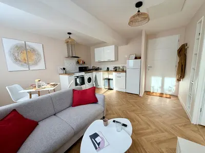 Cuisine ou kitchenette dans l'établissement La Parenthèse - Your Sweet Loc