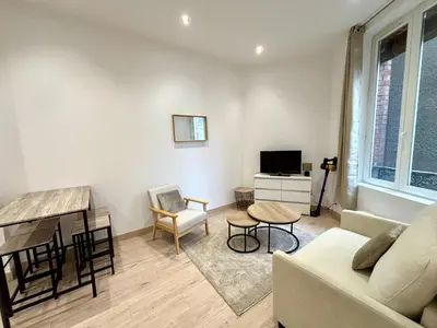 Télévision ou salle de divertissement dans l'établissement Elégant appartement au coeur de Reims