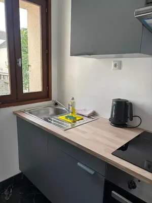 Cuisine ou kitchenette dans l'établissement Meaux center, Quiet, comfort & proximity
