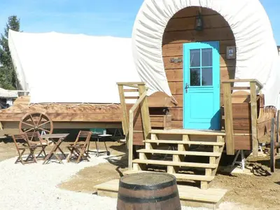 Plan de l'établissement Chariot de Pionnier avec Terrasse - Pour 5 personnes - API-1-52-1489