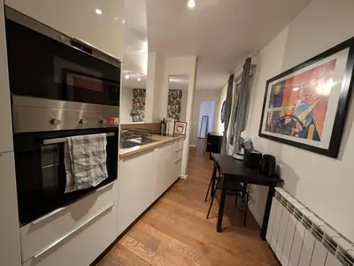 Cuisine ou kitchenette dans l'établissement Le 49 Leclerc