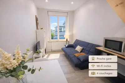 Coin salon dans l'établissement Urban Duplex
