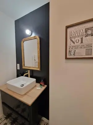 Salle de bains dans l'établissement Appartement 4 pers - déco magique immersive - centre Reims