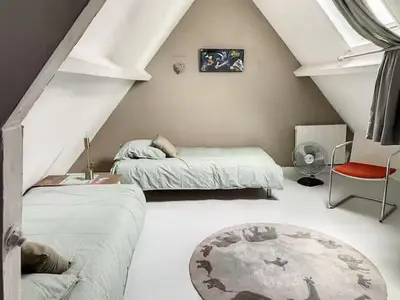 Un ou plusieurs lits dans un hébergement de l'établissement Picardy House Near Compiègne And Pierrefonds