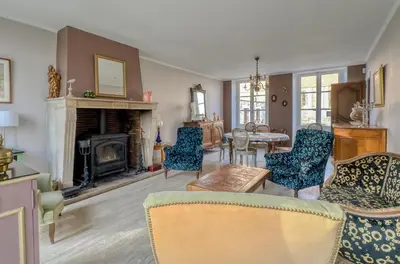Coin salon dans l'établissement Maison de Charme a Rémy