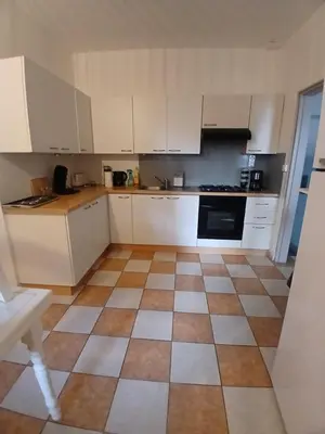 Cuisine ou kitchenette dans l'établissement Manoir de la Gravière