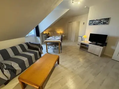 Télévision ou salle de divertissement dans l'établissement Appartement centre Compiègne