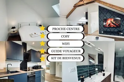 Cuisine ou kitchenette dans l'établissement 3 Vasnier confortable proche caves de champagne
