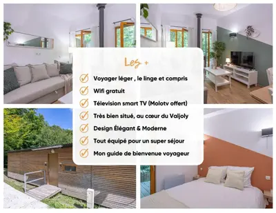 Un ou plusieurs lits dans un hébergement de l'établissement Cottage S22A Confort & calme au ValJoly