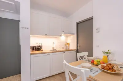 Cuisine ou kitchenette dans l'établissement Cottage S22B Confort & calme au ValJoly