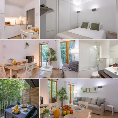 Coin salon dans l'établissement Cottage S22B Confort & calme au ValJoly