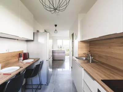 Cuisine ou kitchenette dans l'établissement Appartement spacieux avec terrasse privative à Reims - FR-1-870-7