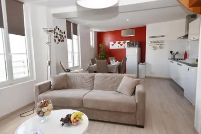Coin salon dans l'établissement Le Clos Saint Martin