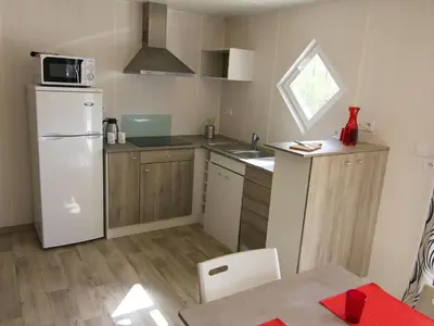 Cuisine ou kitchenette dans l'établissement Domaine de Blangy