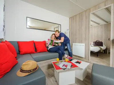 Coin salon dans l'établissement Domaine de Blangy