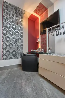 Cuisine ou kitchenette dans l'établissement Hôtel Le Dormeur du Val