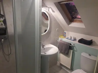 Salle de bains dans l'établissement 4 Joliette