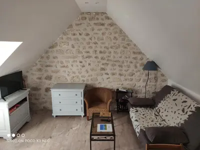 Télévision ou salle de divertissement dans l'établissement Le Clos du Val