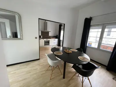 Cuisine ou kitchenette dans l'établissement Le Nid de Sacha