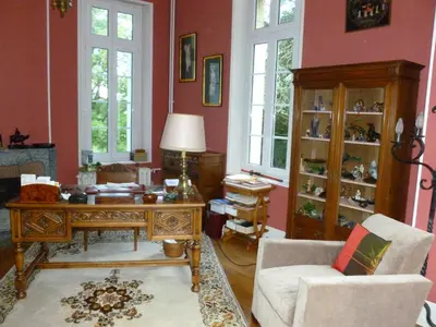 Coin salon dans l'établissement La chambre au Château