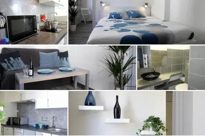 Cuisine ou kitchenette dans l'établissement Gîtes de l'isle Château-Thierry - WiFi Fibre - Netflix, Disney, Amazon - Séjours Pro