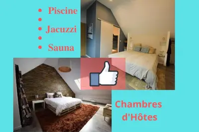 Un ou plusieurs lits dans un hébergement de l'établissement Chambres d'Hotes Lorengrain