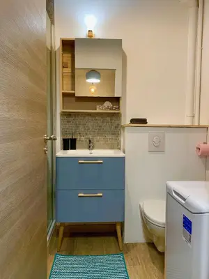Salle de bains dans l'établissement La charmeraie