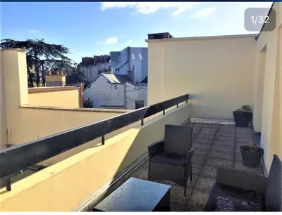 Balcon ou terrasse dans l'établissement Chambre d'hôte-abc