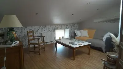 Coin salon dans l'établissement Chambre d'hôtes de Marie