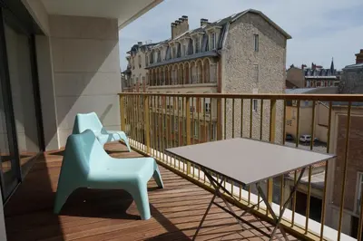 Balcon ou terrasse dans l'établissement Appartement Forum Reims