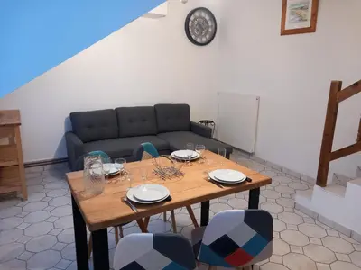 Coin salon dans l'établissement Gite Le Savart