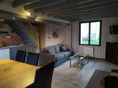 Coin salon dans l'établissement Maison d'Hôtes Ferme d'Issonges B&B