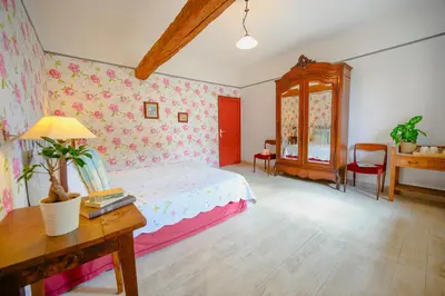 Un ou plusieurs lits dans un hébergement de l'établissement Maison d'Hôtes Ferme d'Issonges B&B