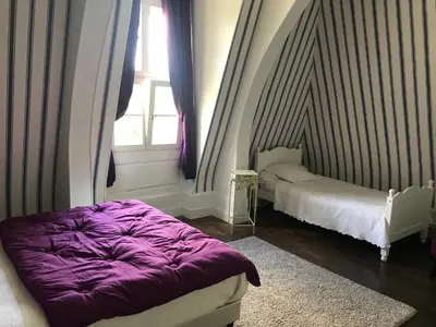 Un ou plusieurs lits dans un hébergement de l'établissement Château de Vitry-la-Ville