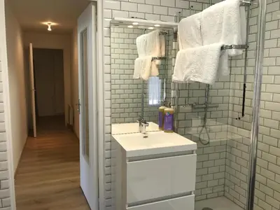 Salle de bains dans l'établissement Aux Delices de l'Abbaye