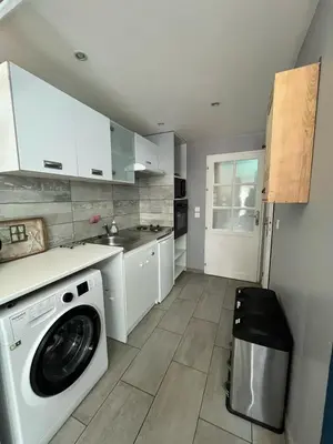 Cuisine ou kitchenette dans l'établissement Cathy et Eric